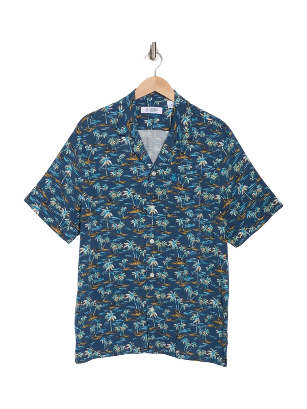 Original Penguin Beach Tropical Print Short Sleeve Camp Shirt NWT Size M